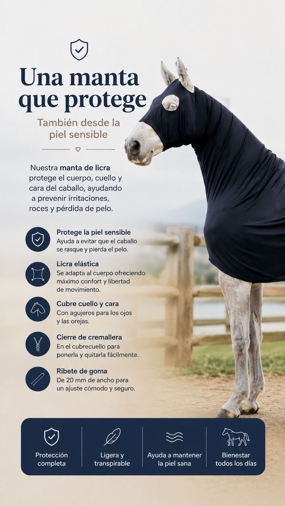 MANTA LICRA ELÁSTICA CON CUBRECUELLO - Imagen 2