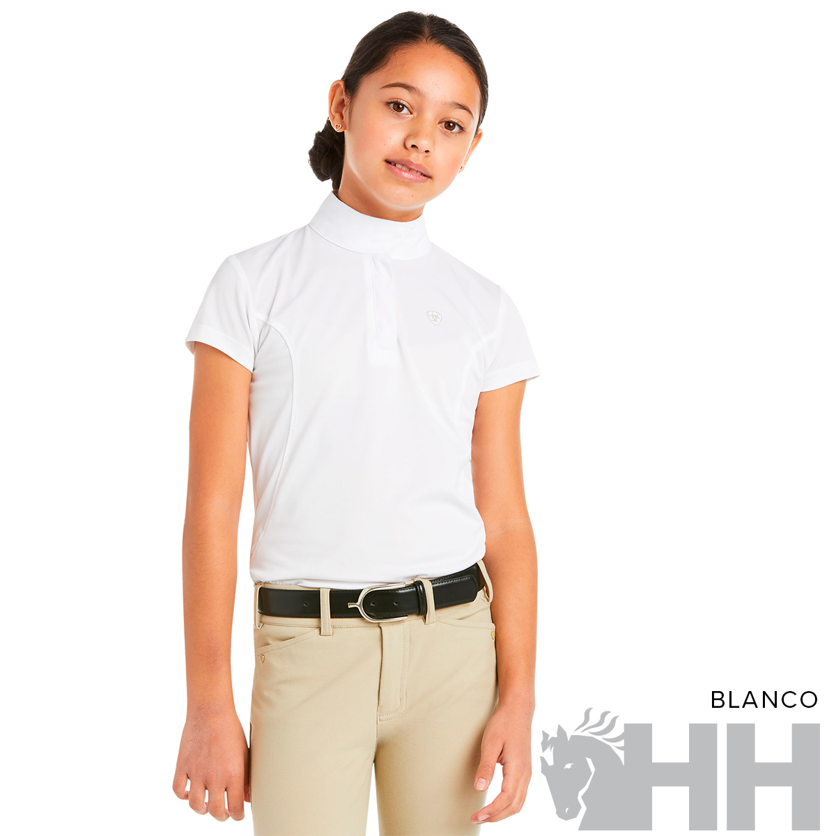 POLO CONCURSO ARIAT APTOS MANGA CORTA NIÑA
